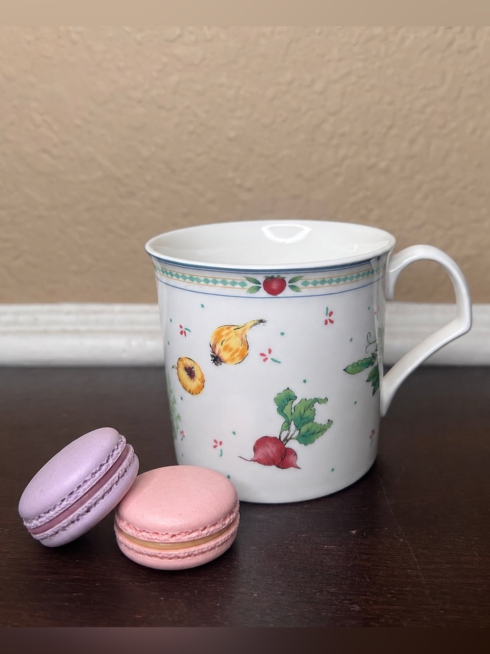 Vintage Mikasa Garden Lane Flat Cup Vegetable Mug Cottagecore Kitchen